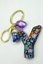 Colorful Evil Eye Beaded Letter Y Keychain, Handmade Gift Bag Ornament - 6