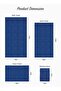 4 Piece Towel Set 550 GSM Quick Dry Highly Absorbent Thick Soft Hotel Quality Blue - 2