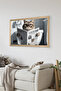 One Piece Wooden Frame Look Cat Printed Mdf 48X33 cm Painting - Model 25