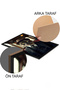 طاولة قطعة واحدة بإطار أسود مطبوعة MDF مقاس 48 × 33 سم - موديل 20 - 2