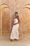 Burnika Bead Detail Ecru Linen Dress - 4