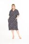 Women's Large Size Summer Woven Short Sleeve Short Length Dress Dress