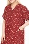 Women's Large Size Summer Woven Short Sleeve Short Length Dress Dress - 2