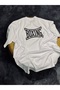 Boxing 100% Cotton Relax Fit Crew Neck White Tshirt - 4