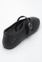Mirella Black Braided Genuine Leather Women's Ballerina Shoes - 5