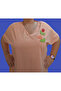 V-Neck Embroidery Flower Detail Plus Size Cotton Fabric Premium Blouse - 6