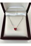 Red Heart Necklace, Steel Necklace - 3