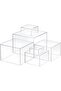 6 Pack Clear Acrylic Boxes , Display Acrylic Cube Boxes, Acrylic Display Boxes with Hollow Bottoms