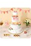 2PCS Clear Acrylic Cake Stand, Fillable Cake Box Riser Cake Tier, Square Cake Display Box with Lid - 3