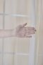 Light Gray Iron-Free Useful 1/2.5 Medium Pleated Natural Natural Ttm Slub Tulle Curtain Emma - 5