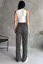Women's Striped Waist Elastic Trousers - 5