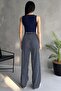 Women's Striped Waist Elastic Trousers - 5