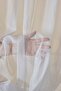 Light Gray Iron-Free Useful 1/2.5 Medium Pleated Natural Natural Ttm Slub Tulle Curtain Emma - 4