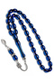 Men's Barley Cut Parliament Blue Powder Amber Rosary
