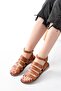 205-041 Tan Orthopedic Genuine Leather Women's Sandals - 2