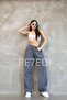 Unisex Striped Stopper Leg Parachute Pants Gray - 7