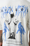 Men's Short Sleeve Summer T-Shirt Crew Neck Printed Oversize T-Shirt - White - 4