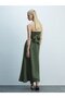 Bluză verde de bază Crop Strap - 3