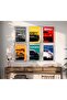 ALAYRA Retro Supercar Racing Illustration Unframed Canvas Wall Art 60x80 cm - 2