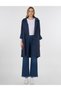 Hooded Trench Coat Dark Navy Blue - 3
