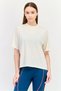 Women Sportswear Fit Short Sleeve Outdoor T-Shirt, Cream