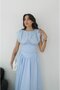 Baby Blue Vintage-Inspired Draped Dress - 5
