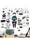 Gamer Wall Stickers - Controller Video Gaming Decals for Boys Kids Room