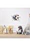 3D Football Wall Sticker Set, 30x60cm, 2 PVC Self-Adhesive Soccer Decals - 6