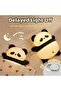 NesveCit Rechargeable Panda Night Light with Timer, Food-Grade Silicone, Dimmable, Black - 4
