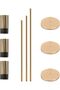 Golden Candlestick Holders, Set of 3 Taper Candle Holders - 2
