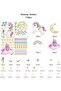 Glow in The Dark Stars and Unicorn Wall Decals, 174 pcs - 6
