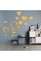 Gold Heart Wall Mirror Sticker for Wall Decoration, Acrylic DIY 3D Mirror Wall Stickers Acrylic Wall Decals with Adhesive Art Decal Wall Art Decor for home, Living Room and Bedroom Wall Decor