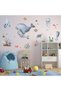 Ocean Animals Wall Decals - Under The Sea Marine Theme Wall Stickers - Girls Baby Nursery Kids Room Daycare Wall Decor