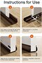 Under Door Draft Stopper with Brush, Cuttable Door Seal Blocker, 36.6" Length - 5