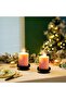 Set of 2 Black Iron Pillar Candle Holders with Spike, 3.6"/9cm Diameter - 4