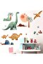 Dinosaur Wall Decals - Palm Tree Watercolor Dino Wall Stickers - Nursery