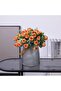 Artificial Mini Rose and Eucalyptus Flower Bouquets (Orange) - 4