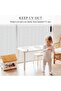 Privacy Window Glass Films No Glue Frosted Static Cling UV Protection Heat Control Home Decorative for Living Room Bathroom Bedroom Kitchen Office (45 x 254 cm) - 4