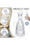 6 Pcs Taper Candle Holders Set, Tall Clear Glass Crystal Candlestick Holders - 2