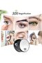 30X Magnifying Mirror, Small Magnifying Mirror with Suction Cup and Tweezers, as a Travel Makeup Mirror, Compact 3.3 Inch Eyebrow Plucking Mirror Set - 3