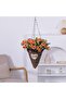 Artificial Mini Rose and Eucalyptus Flower Bouquets (Orange) - 3