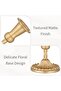 Gold Brass Candle Holders - 2 Pc Taper Candle Holders - 6
