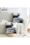 Black & White Velvet Abstract Pillow Covers Set of 2, 18x18 inch - 3