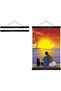 16-inch Magnetic Poster Hanger Frame (16x20, 16x22, 16x24) - Wood, Black