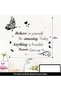 Inspirational Wall Stickers, Quotes Letter Wall Art Stickers, Motivational Removable Wall Decor, Positive Word Butterfly Decals, Peel and Stick, Removable Stickers, for Bedroom Living Room Office - 6
