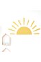 Large Half Sun Wall Decal - Nursery Decor, Removable Sunburst Wall Sticker - 5