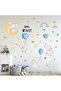 Colorful Balloon Flying Animals Wall Decals - Cute Elephant Hot Air Balloon Wall Stickers - 5