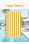 Striped Oversized Beach Towels 2 Pack – 90x180 cm, 100% Cotton, Quick-Dry & Extra Large - 3