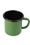 Enamel Mug 350 ml – Green, Black Inside, with Case and Cloth Carrying Bag - 4