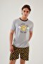 Men's Cotton Print Detailed Shorts Set - 5